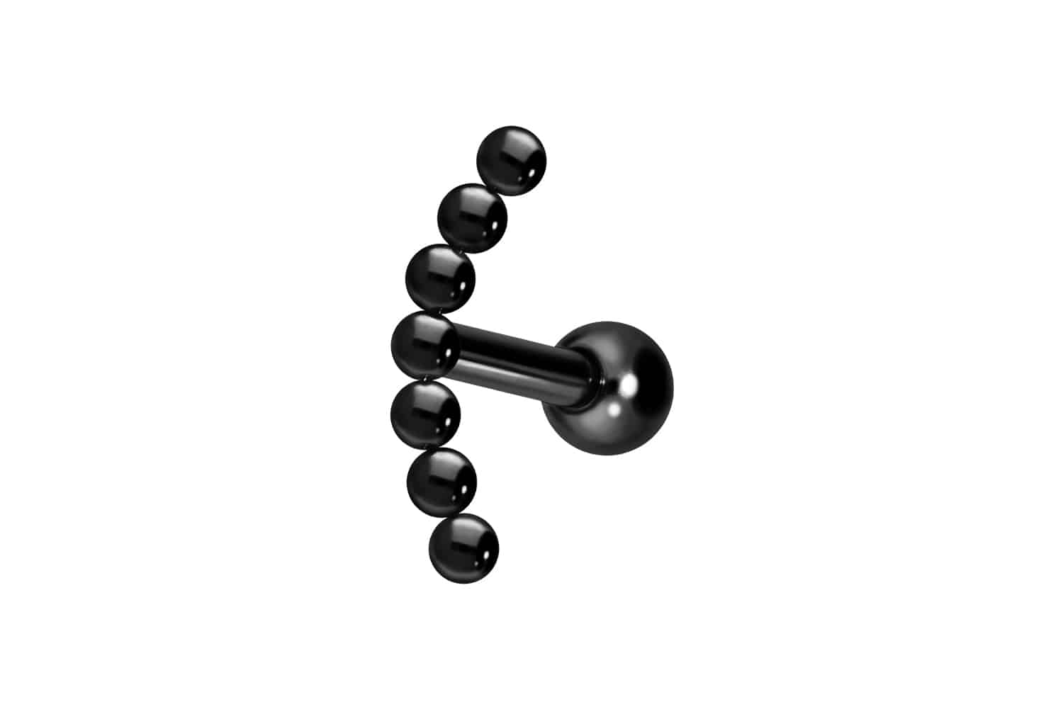 Titan Ohrpiercing mit Innengewinde 7 KUGELN